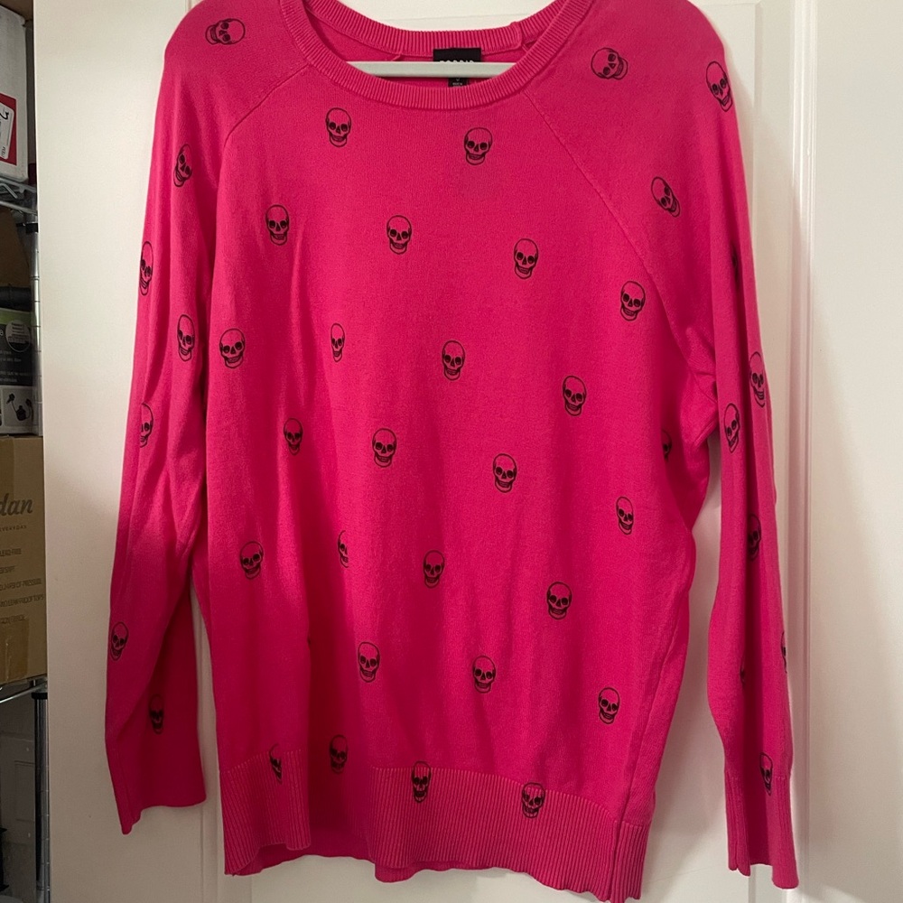 Torrid Vibrant Pink Skull Sweater